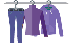 Purple clothes 