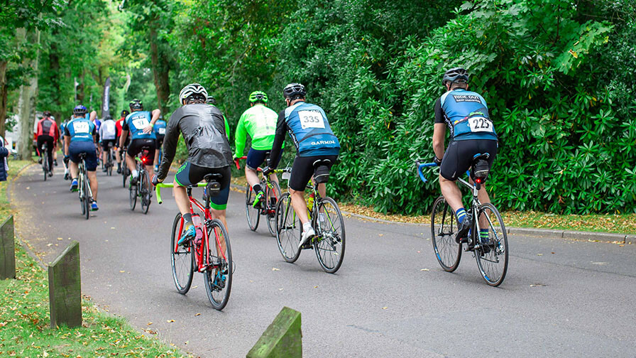 Cyclists on the road at a previous Garmin Ride Out