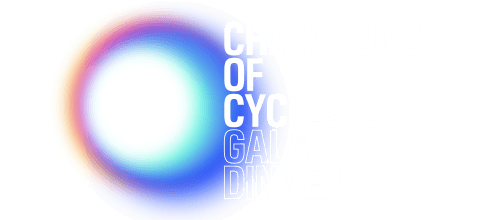 Graphic title: Champions of Cyclesport Gala Dinner 