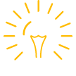 light bulb illustrated icon 