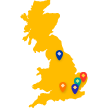 Map with locations of the RIDE series