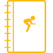 Illustration of a binder with a cyclist on the cover