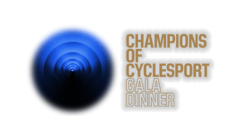 Champions of Cyclesport logo, along with the logos of main sponsors Garmin and BDO 