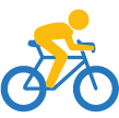 Ilustrated icon of a person riding a bike 