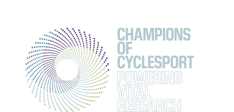 Champions of Cyclesport logo, along with the logos of main sponsors Garmin, Saffery and Erdinger Alkoholfrei 