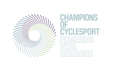 Champions of Cyclesport logo, along with the logos of main sponsors Garmin, Erdinger Alkoholfrei and Saffery 