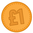 Illustration of a one pound coin 