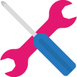 graphic of screwdriver and spanner 