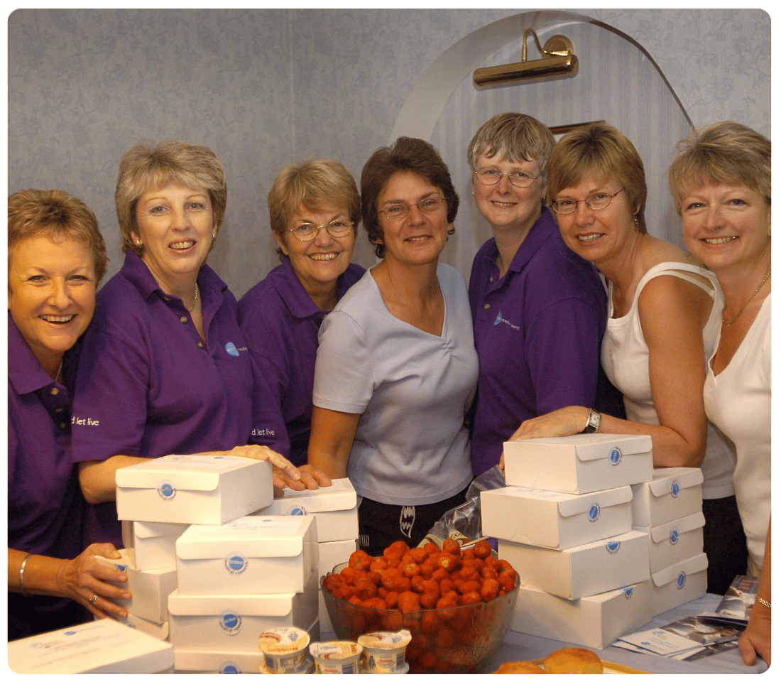 Volunteers for the successful East Coker Committee annual summer Cream Tea fundraiser