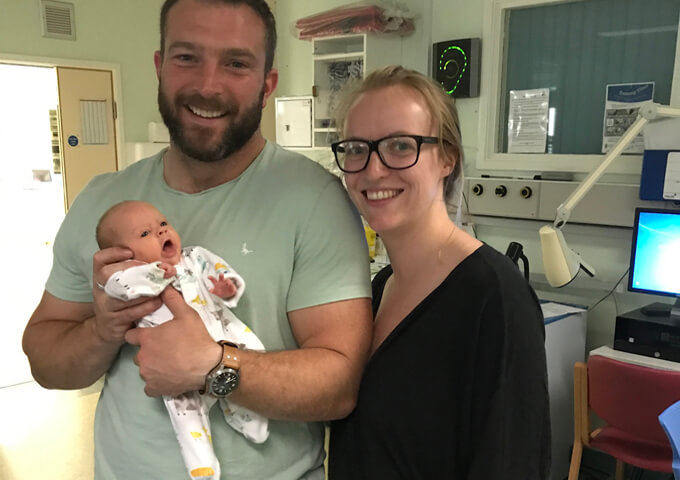 Baby Freya and parents