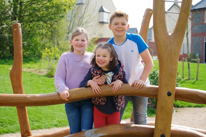 Matilda with her brother and sister