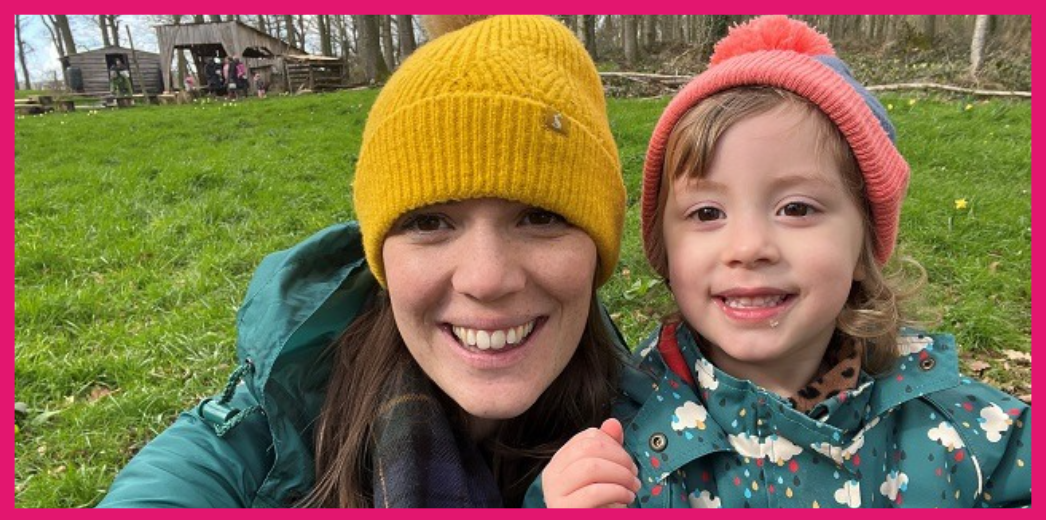 Eva, with her mum Sophie, enjoying the outdoors.