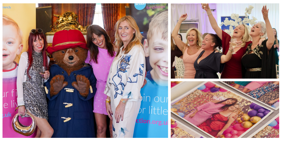 Women celebrating with Davina and Paddington
