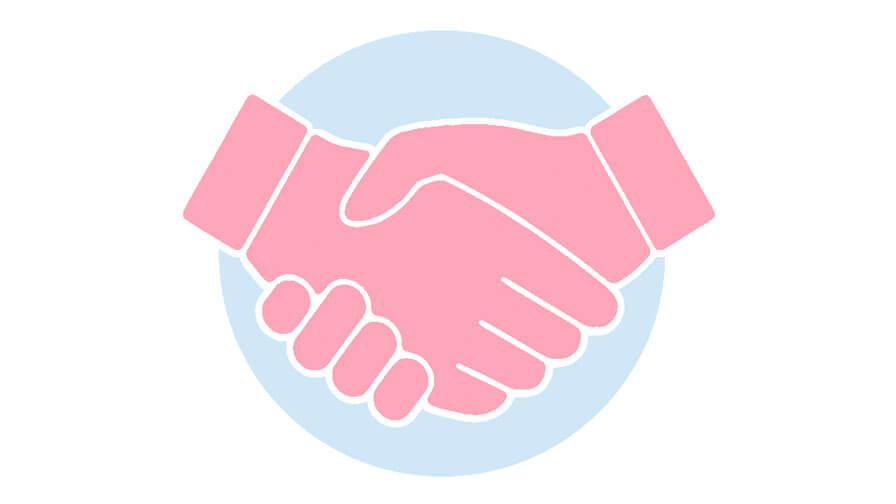 Illustration of two hands shaking