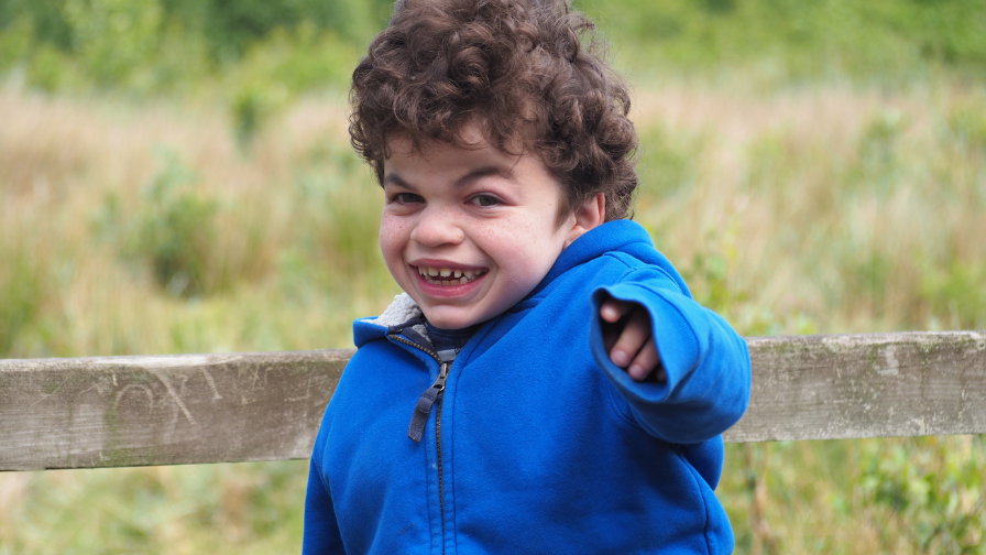 Danny playing outside