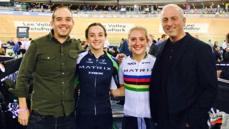 ed and pete with laura kenny and elinor barker