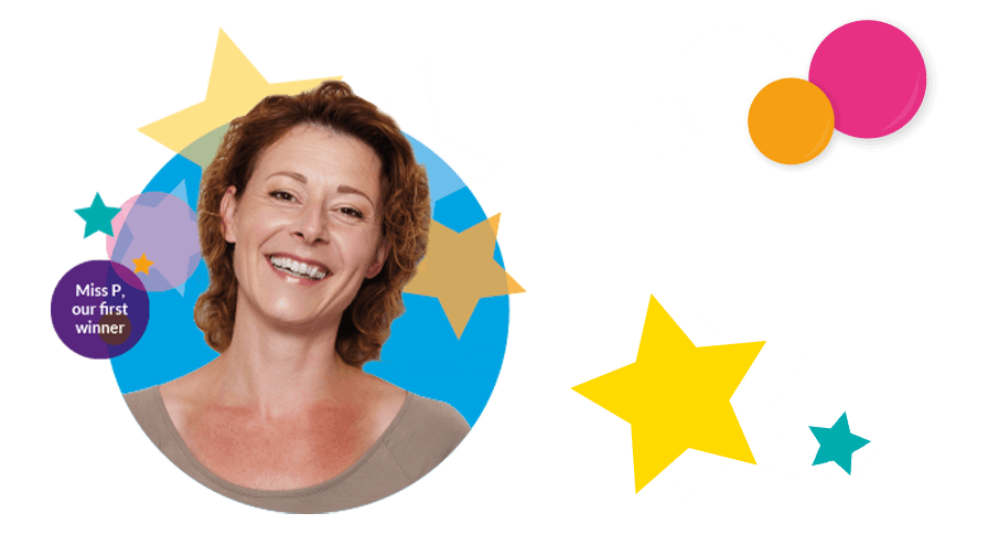 Miss P, our first winner.