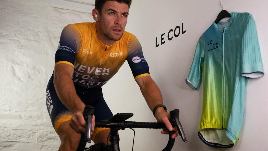 chris opie wearing action cycling kit