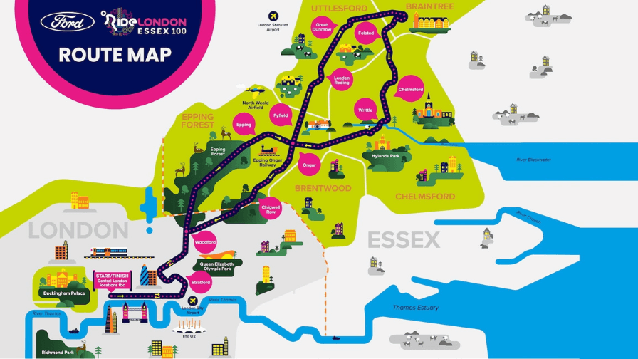 ridelondon route map