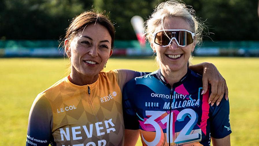davina mccall with cyclist