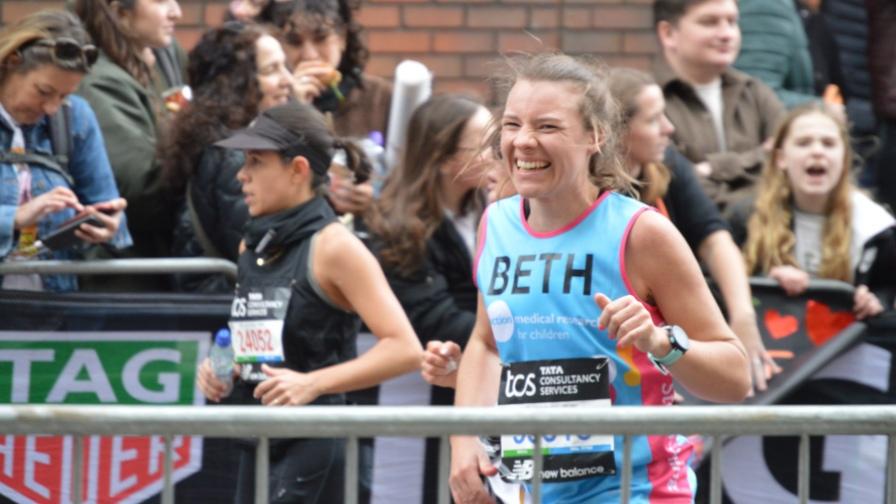 Female runner at the London Marathon