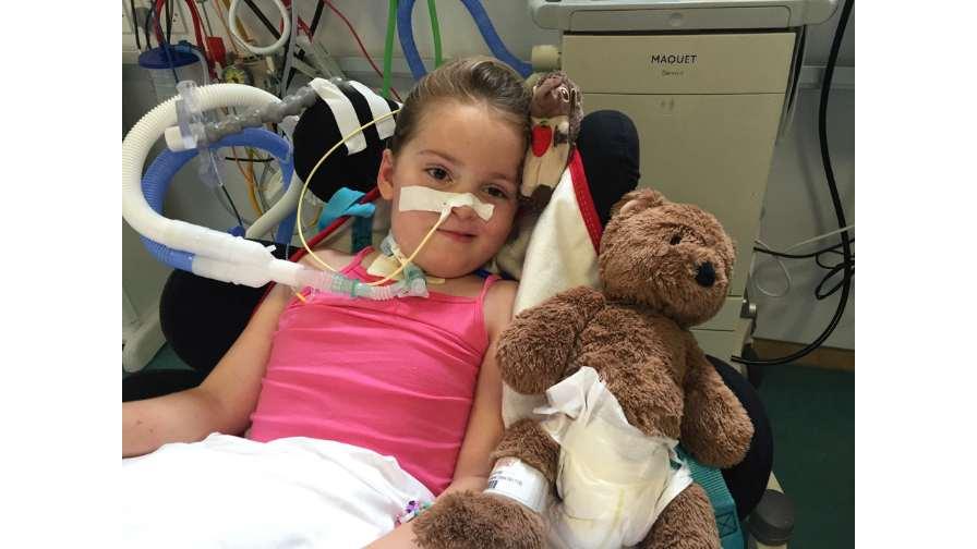 Image of Poppy in hospital