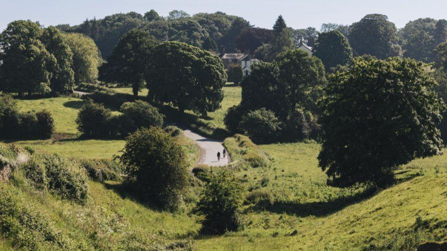 cyclists riding the undulating hills of the yorkshire dales