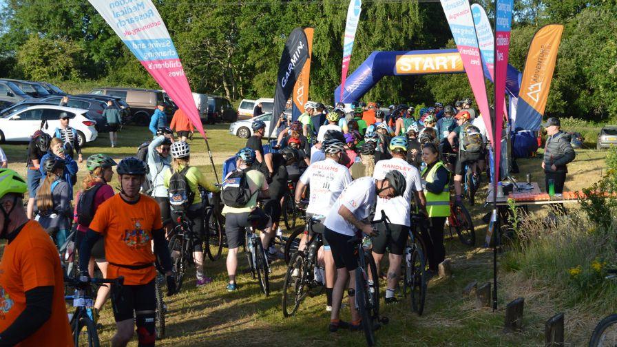 teams lining up at the start line