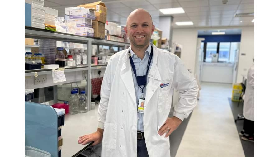 Image of Dr Tom Altmann in the lab