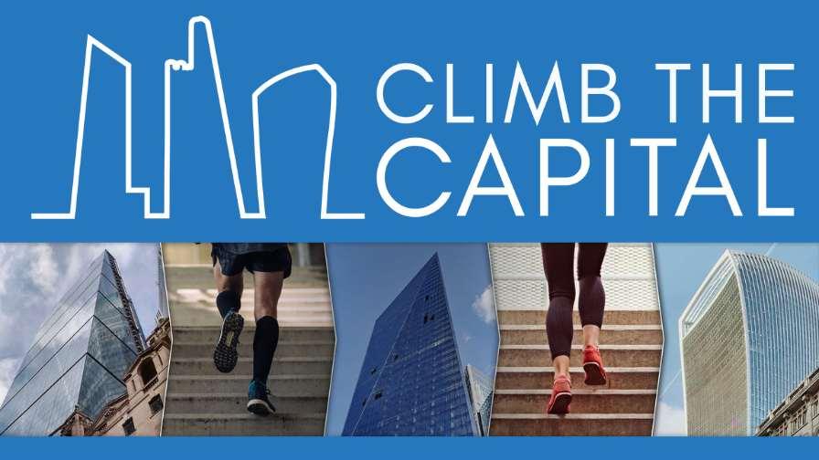 Image of Climb the capital logo and people climbing steps