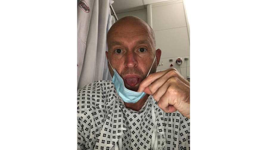 Image of Kevin Griffiths in hospital