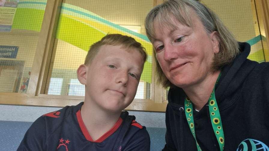 Image of Oscar with his mum Joanne