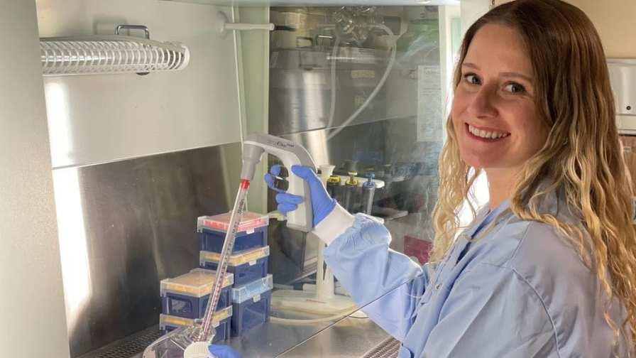 image of Dr Ashley Boyle in the lab