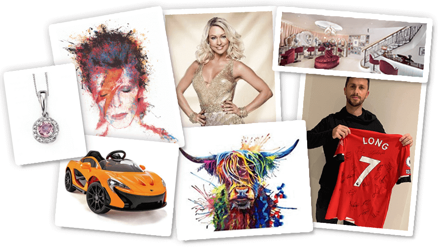 Selection of auction prizes for the 2023 silent auction