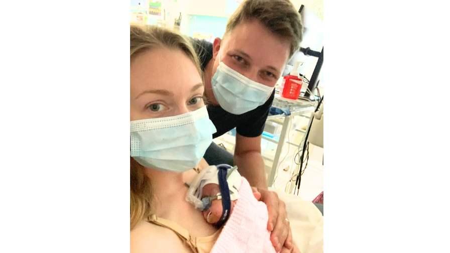 Chris and Debi in hospital