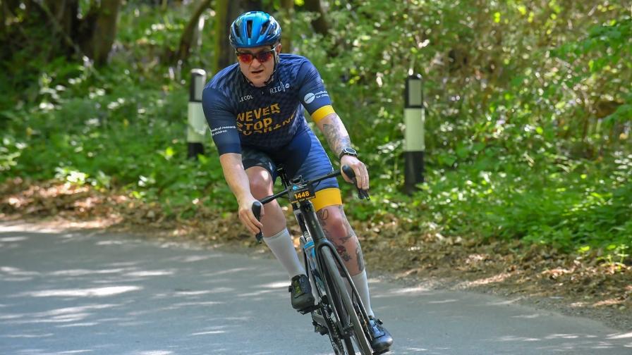 cyclist on the RIDE Castle route