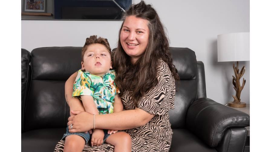 Image of Paddy with his mum Catherine in 2022