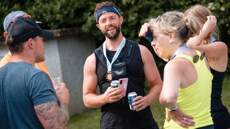 participants celebrate with a post-event drink