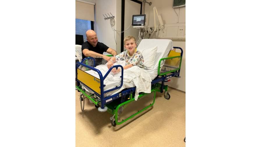 Image of Digby in hospital