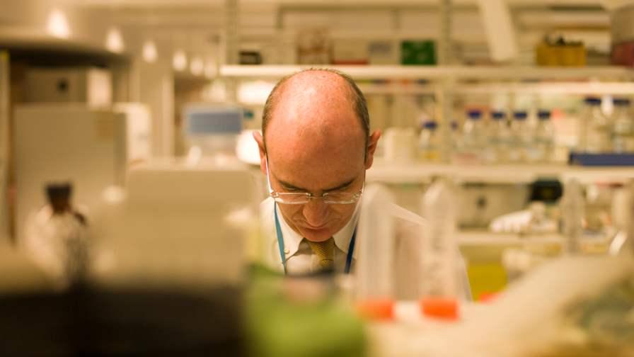 Image of Professor Muntoni in laboratory