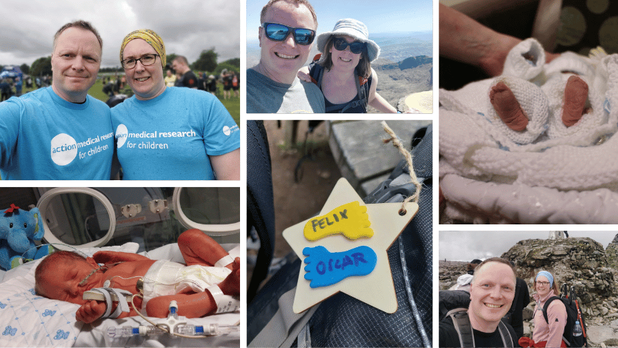 Collage of Liz, Phil, Oscar and Felix