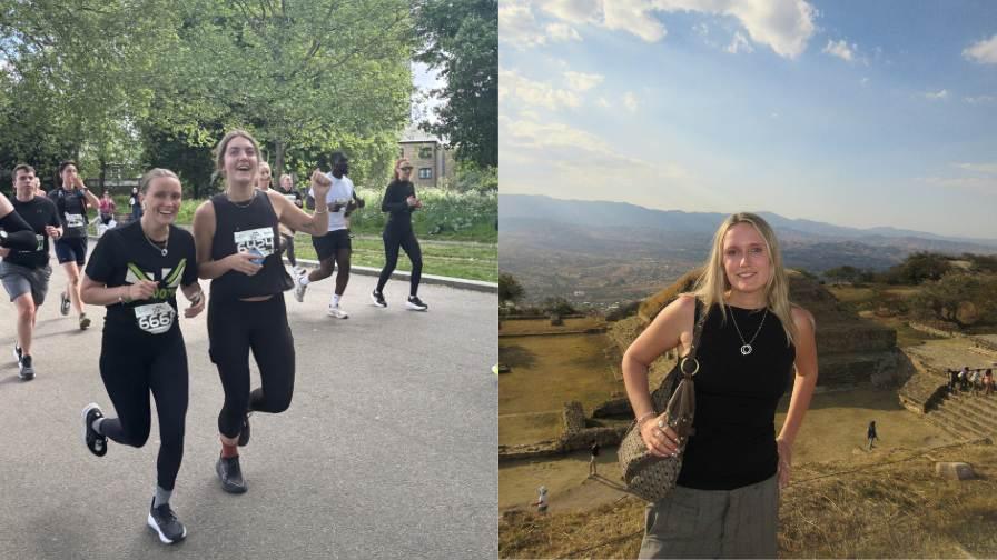 Recent images of Sophie travelling and running