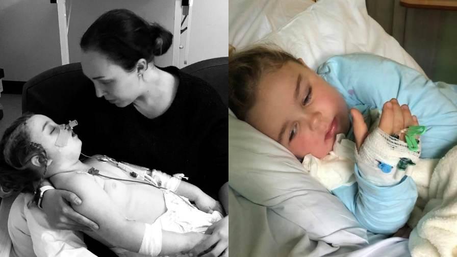 Images of Lilly May in hospital