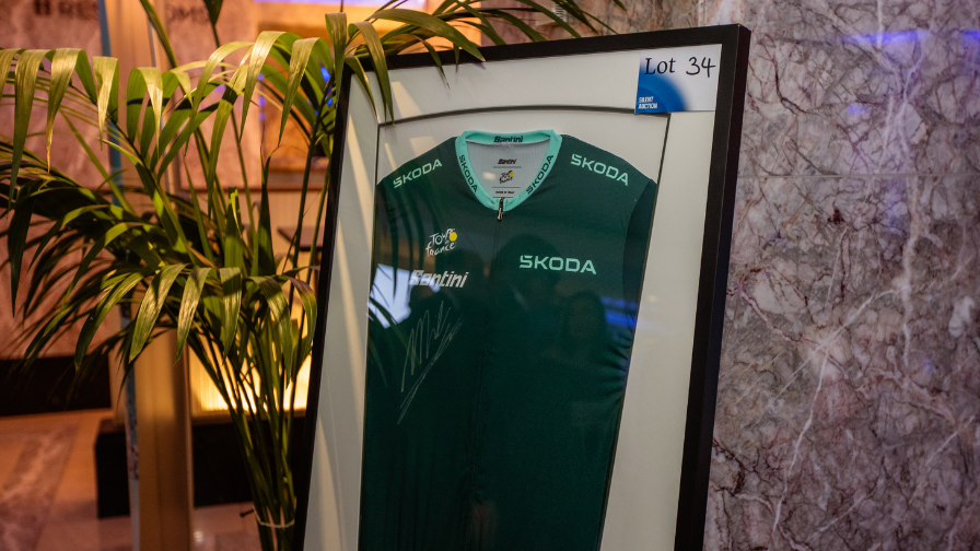 A cycling top in a frame as part of an auction