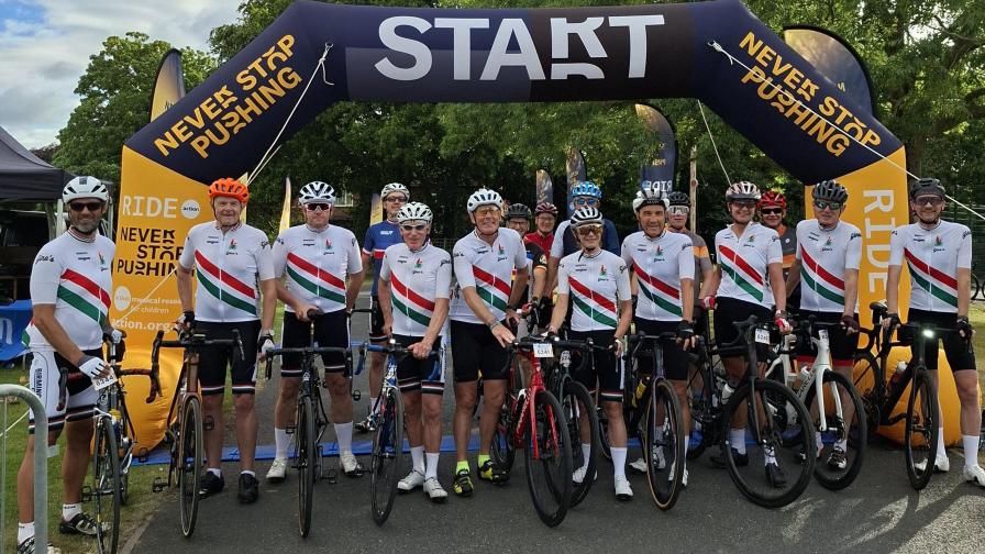 group of riders on the start line