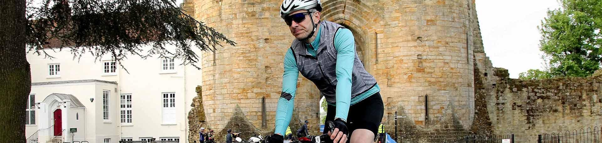 rider departing from tonbridge castle