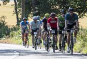 group of cyclists in peloton