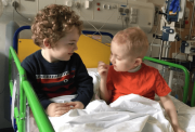 Brothers Samuel and James in hospital fighting XLP