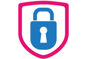 Illustration of a padlock on a shield