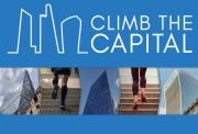 Image of Climb the capital logo and people climbing steps